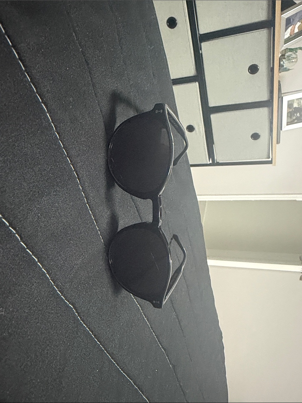 Illesteva Black Round Sunglasses with Dark Lenses